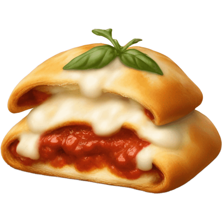 panzerotto with mozzarella and tomato sauce emoji