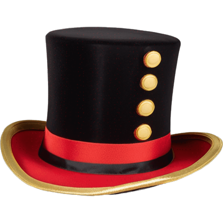 Disney The Greatest Showman Circus Ringmaster Top Hat, Black/Red/Gold, One Size emoji