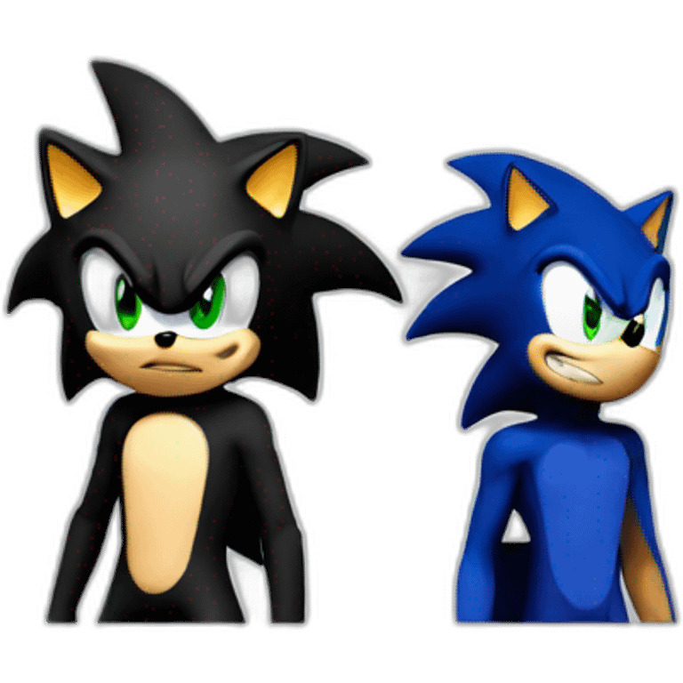 Sonic and Shadow emoji