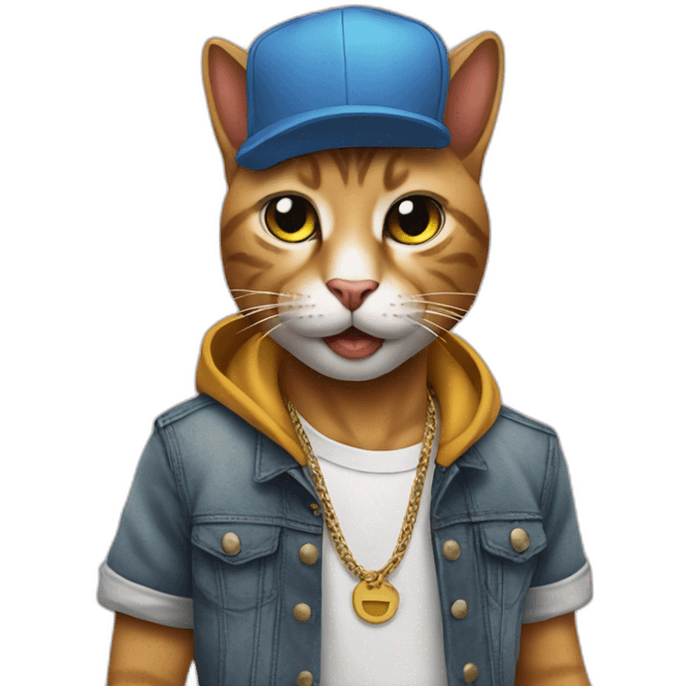 Cat rapper emoji