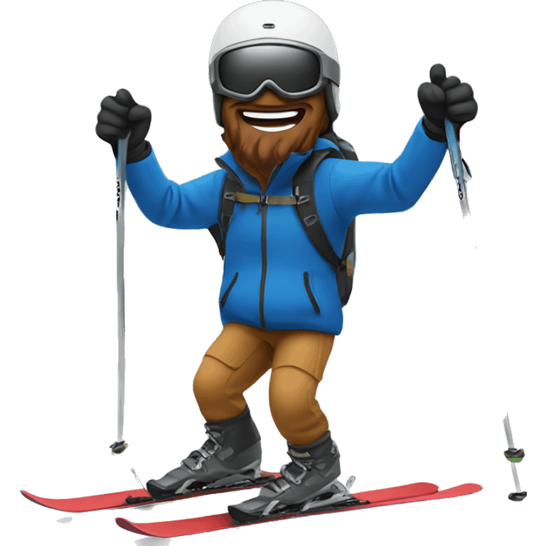 me skiing on mount rainier  emoji