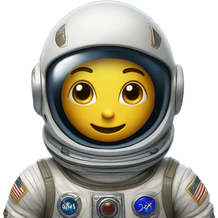 An alien astronaut with stars emoji