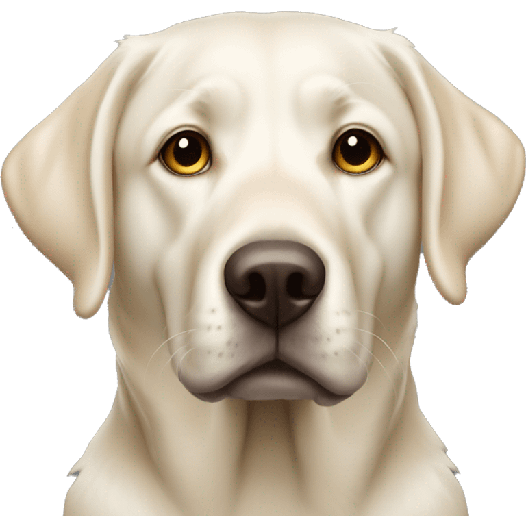 White lab with tan nose and ears emoji