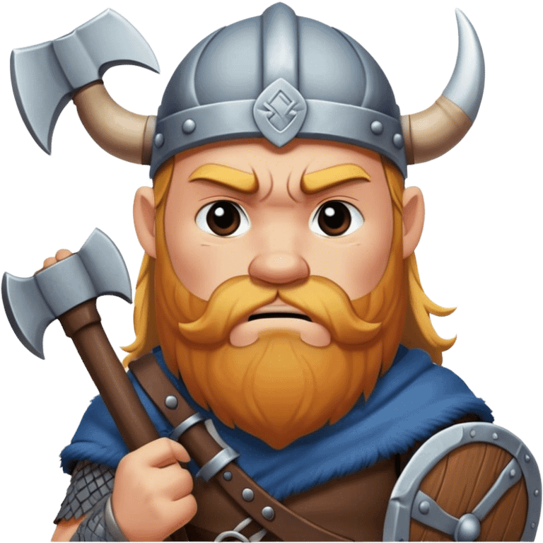 sad Viking with an ax in his hands
realistic emoji