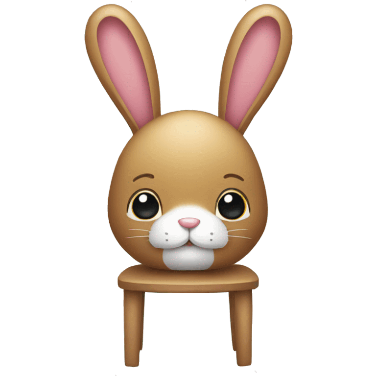 Bunnie sit on chair emoji