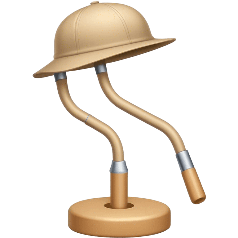 curved beige rod with a cap top and a large rounded base emoji