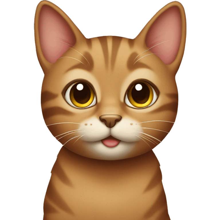 Brown cat cute emoji