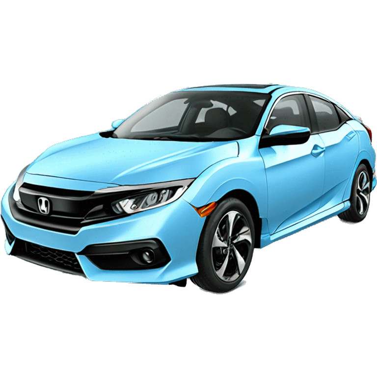 2017 honda civic in baby blue  emoji