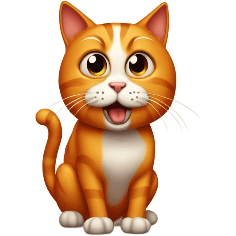 Scared orange cat emoji