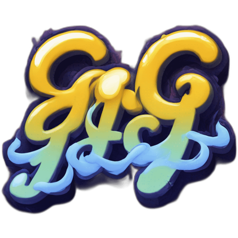 graffiti of the words "GG" emoji