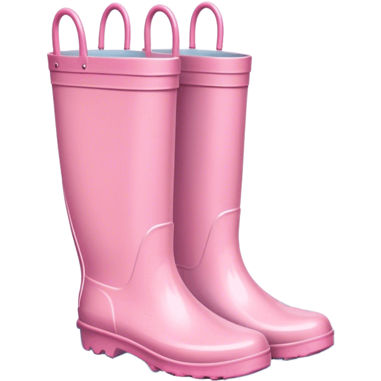  light pink rain boots in water emoji