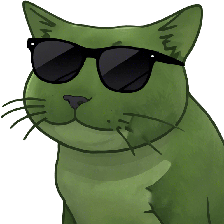 Cat with sunglasses emoji