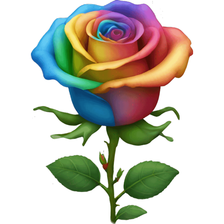 Rainbow rose emoji