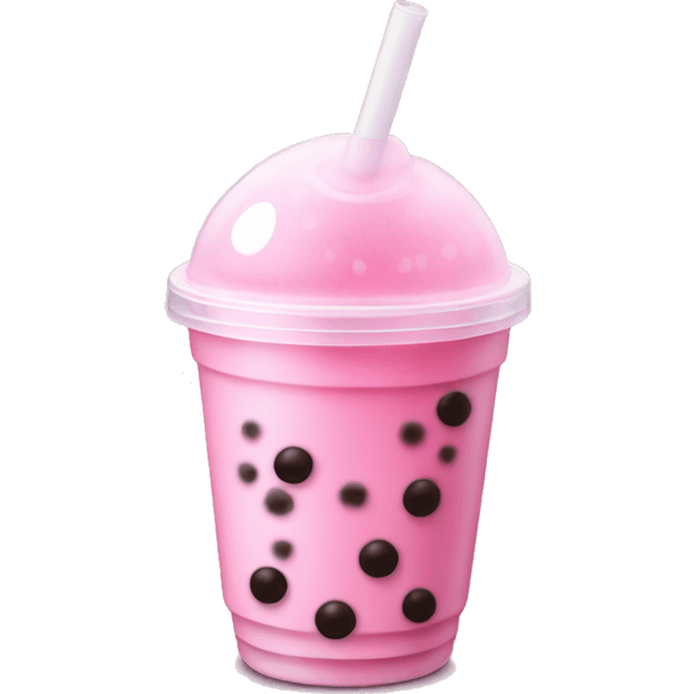 Pink bubble tea emoji