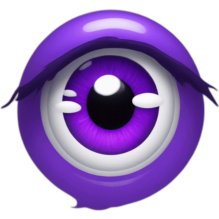 very powerful violet eye showing strong emotion emoji