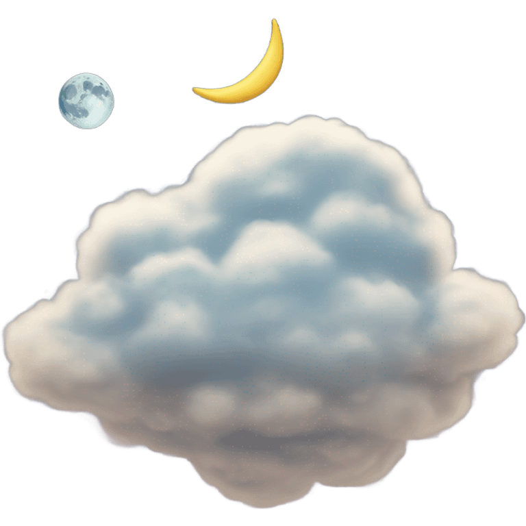 Cloud over the moon emoji