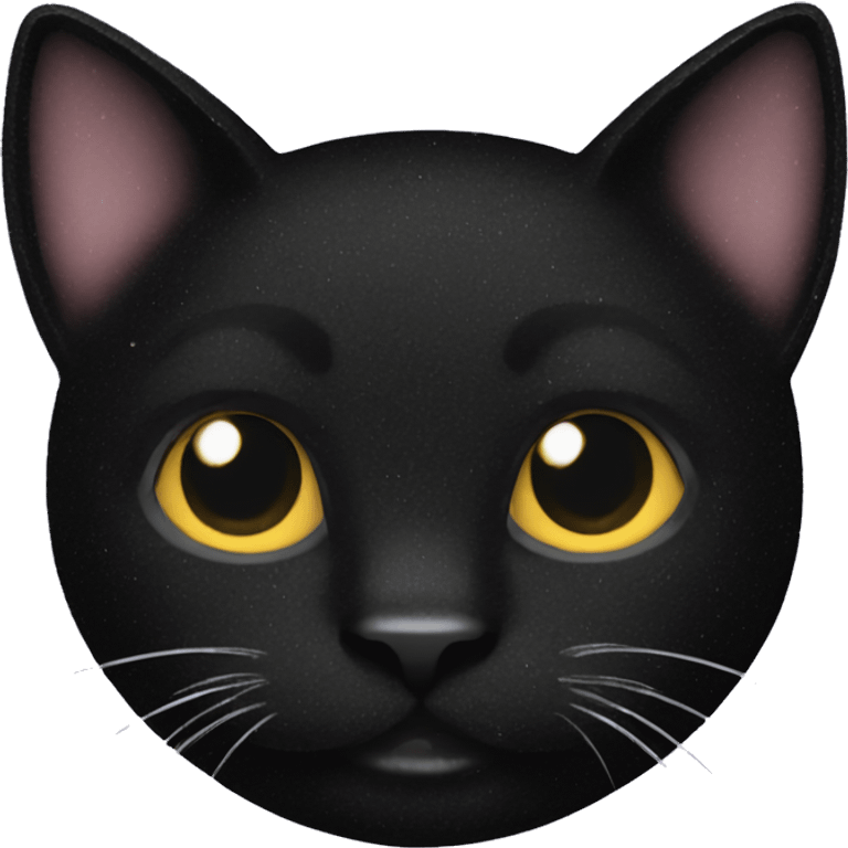 Black glittery cat emoji