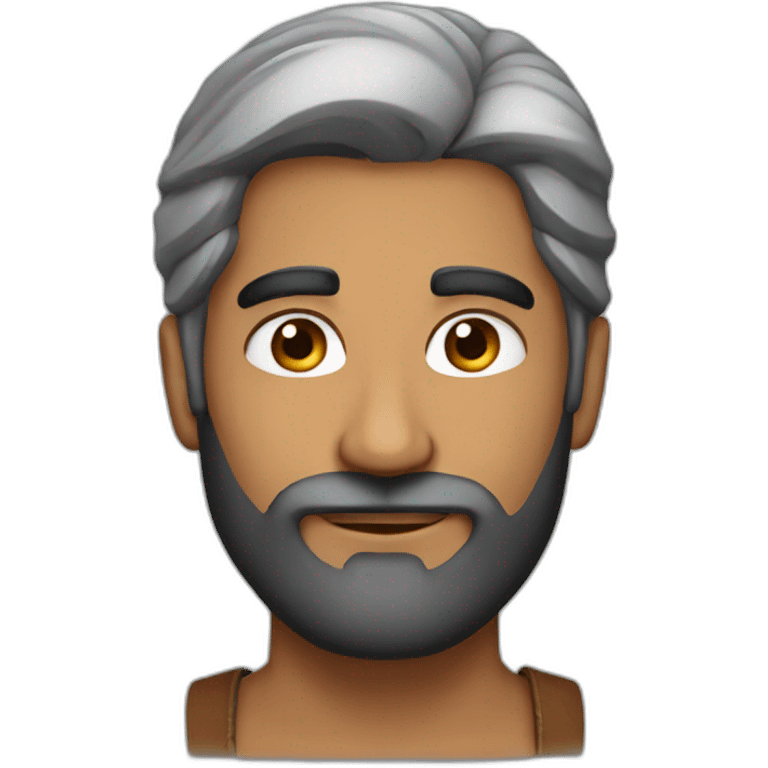 indian guy no moustache but beard emoji