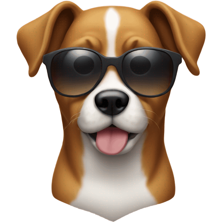 Dog wearing sunglasses emoji