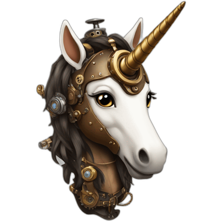 Steampunk unicorn body emoji