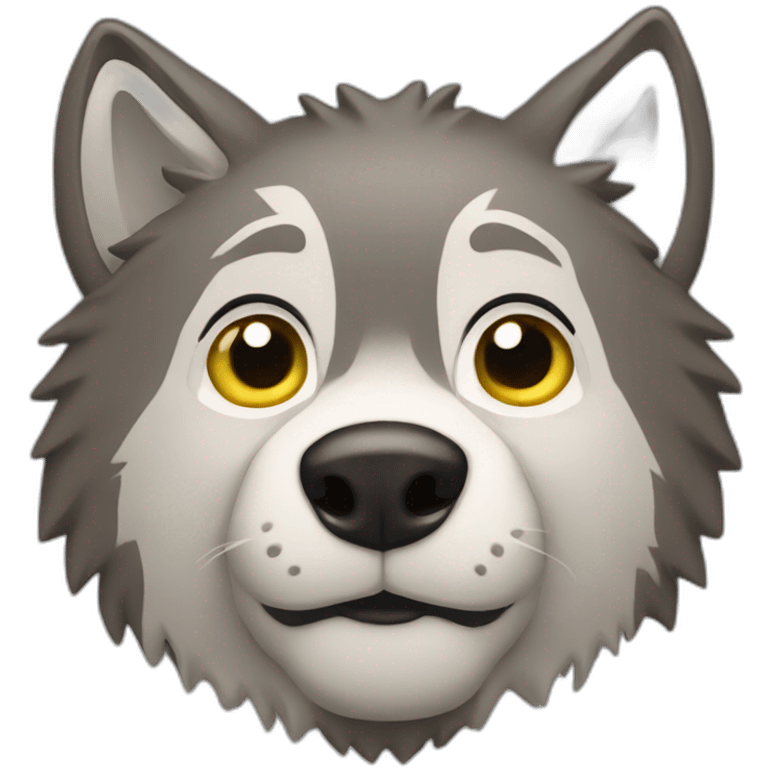 Loup saluant emoji