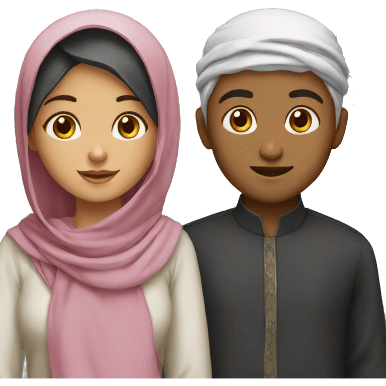 Muslim girl and boy emoji