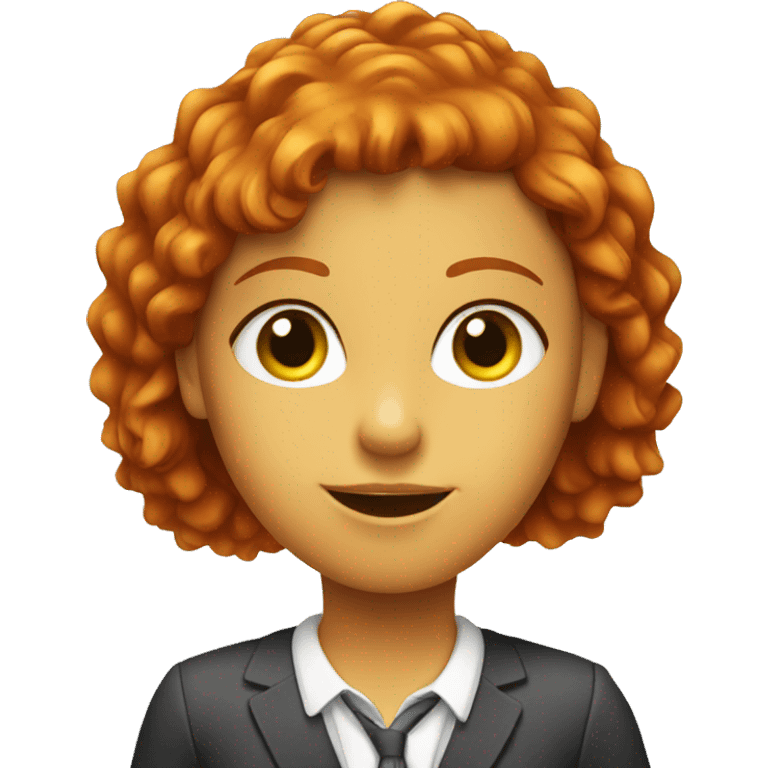 Redheaded girl in office, always helpful, offering a pineapple  emoji