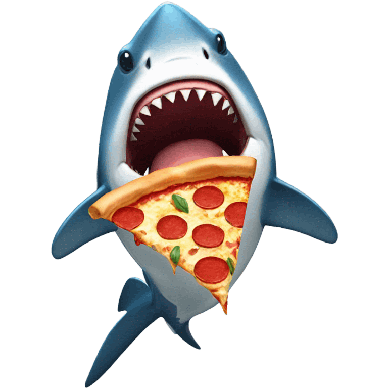 Shark eating pizza  emoji