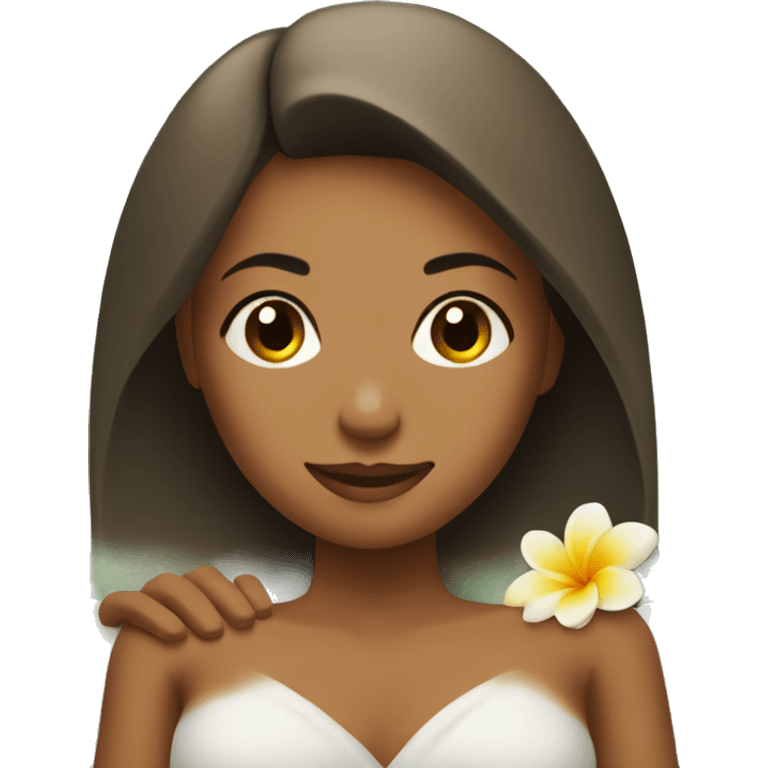 Girl relaxing in spa emoji