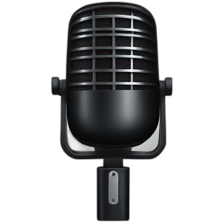 black microphone with pop protection emoji