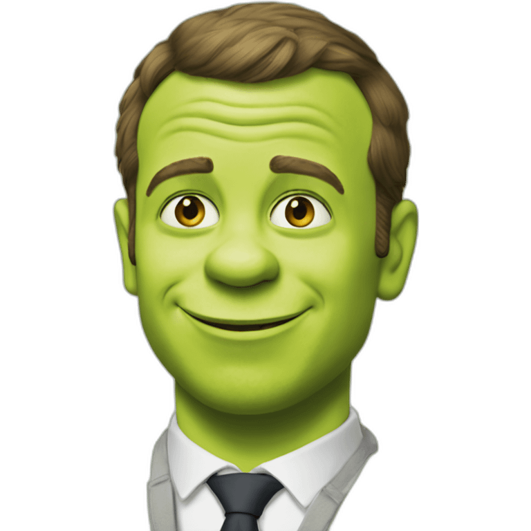 macron avec shrek emoji