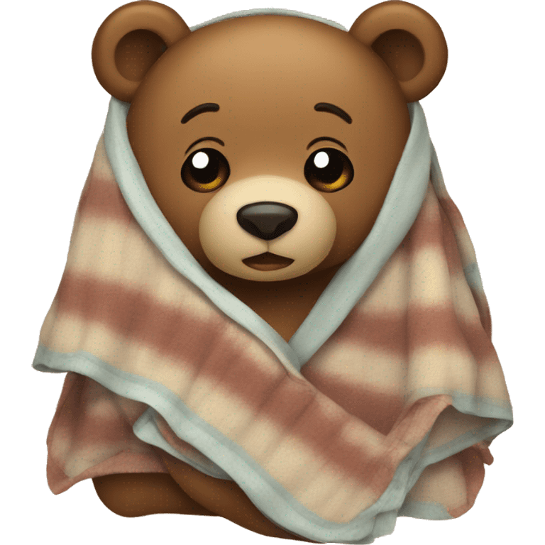 Bear with blanket emoji