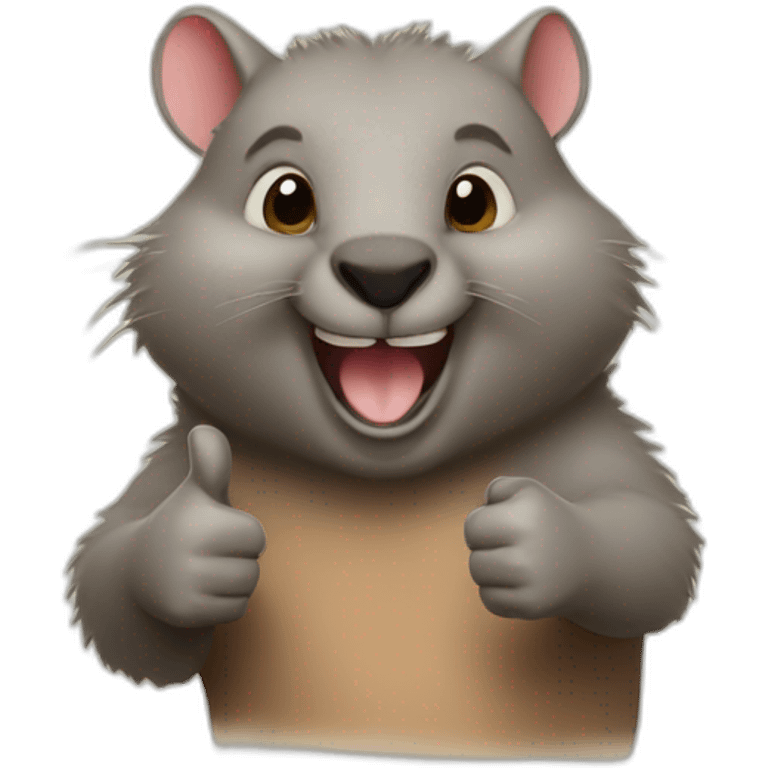 Wombat thumbs up emoji