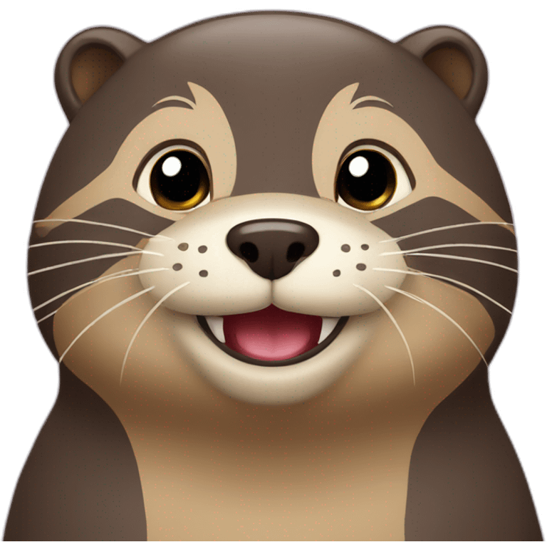 Chat avec loutre emoji