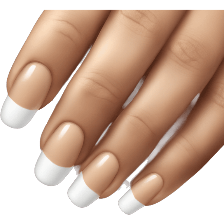 french tip manicure emoji