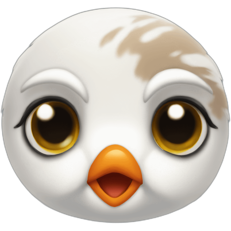 Piping plover cute head emoji