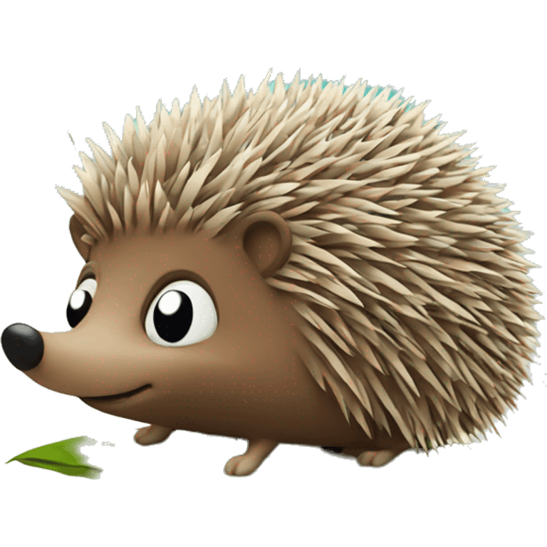 Hedgehog on holiday emoji