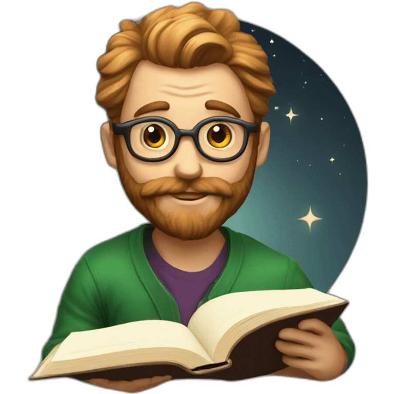 jupiter reading book emoji