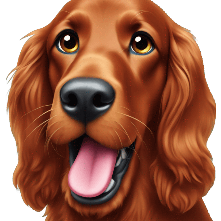 Irish setter stealing a slipper emoji