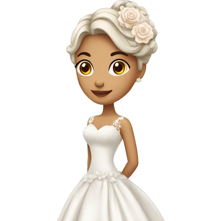 Chica con vestido de boda emoji