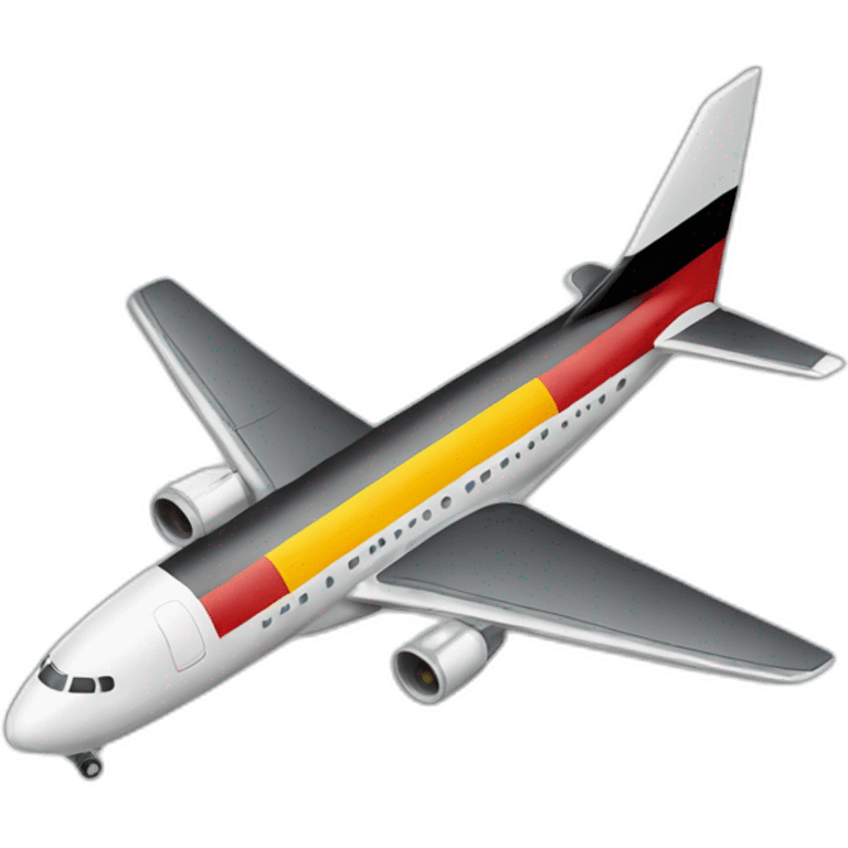 A plane with the german flag emoji