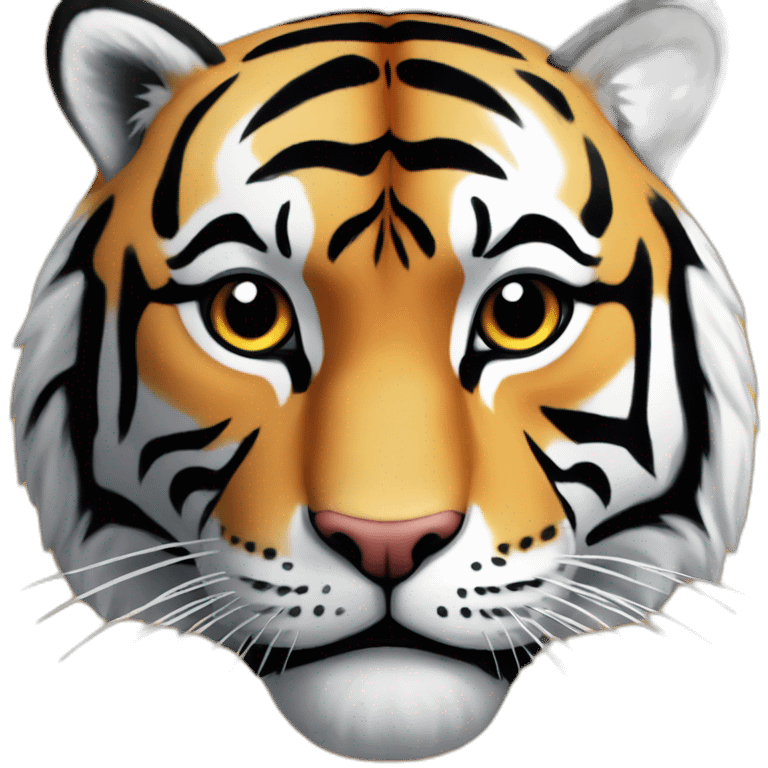 Tigre sur un chien emoji