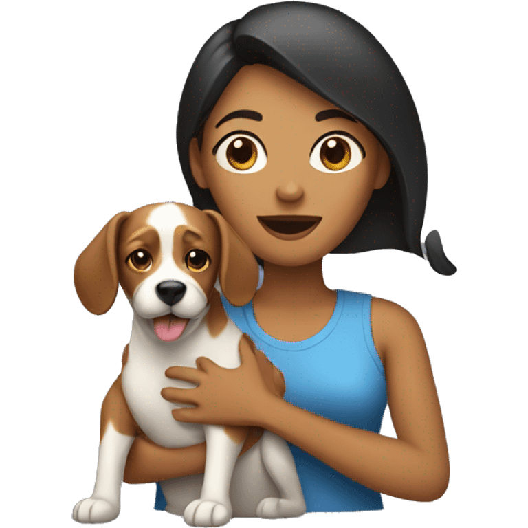 A Woman with a dog  emoji