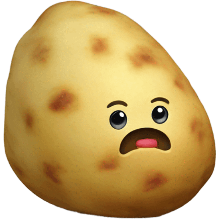 A potato that’s alive wrapped in a blanket  emoji