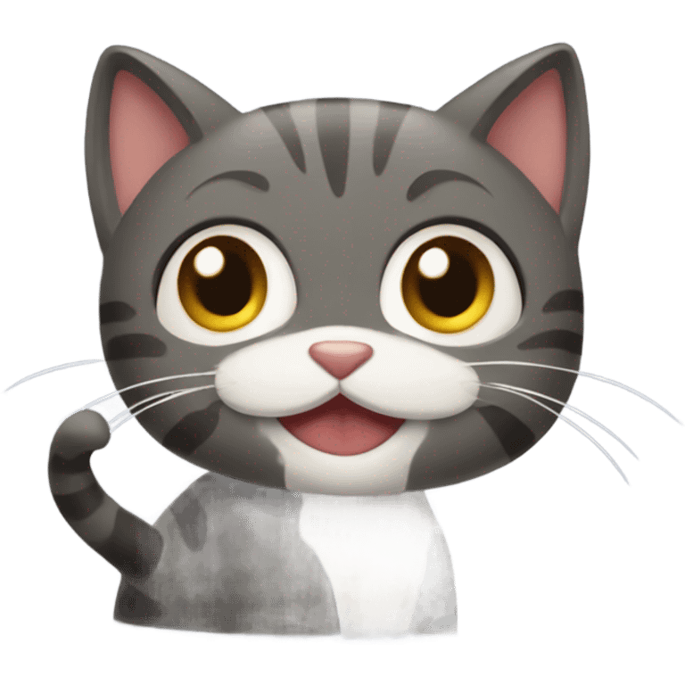 a cat saying “i love you” emoji