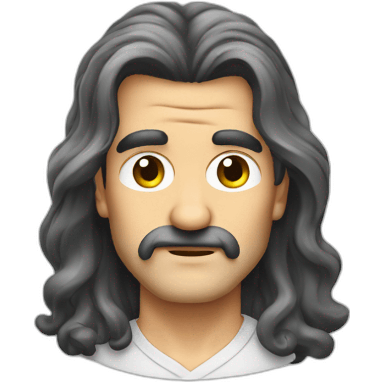 long hair antonio banderas cartoon wearing shirt emoji