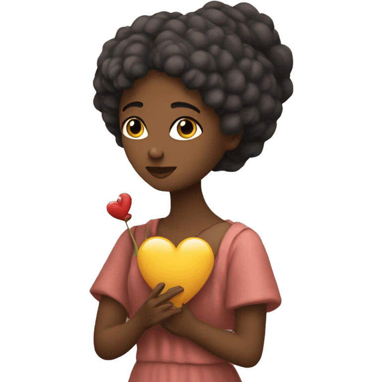 Sappho Sappho holds a heart in her hand emoji