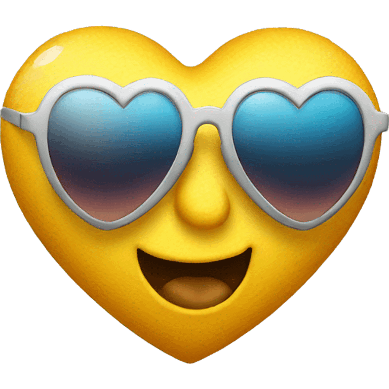 Heart with sunglasses  emoji