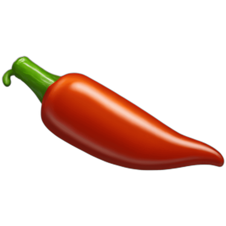 Bottle of hot sauce with no text and no image other than a red chile emoji