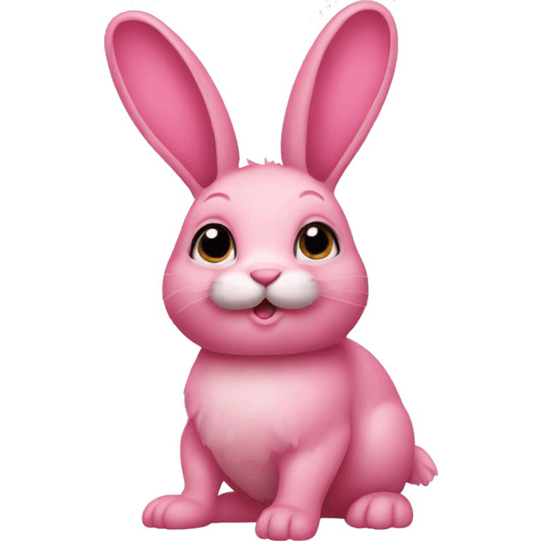 Pink rabbit emoji